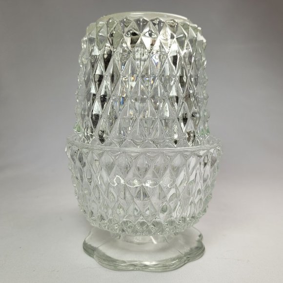 Vintage Diamond Point Fairy Light Candle Holder
